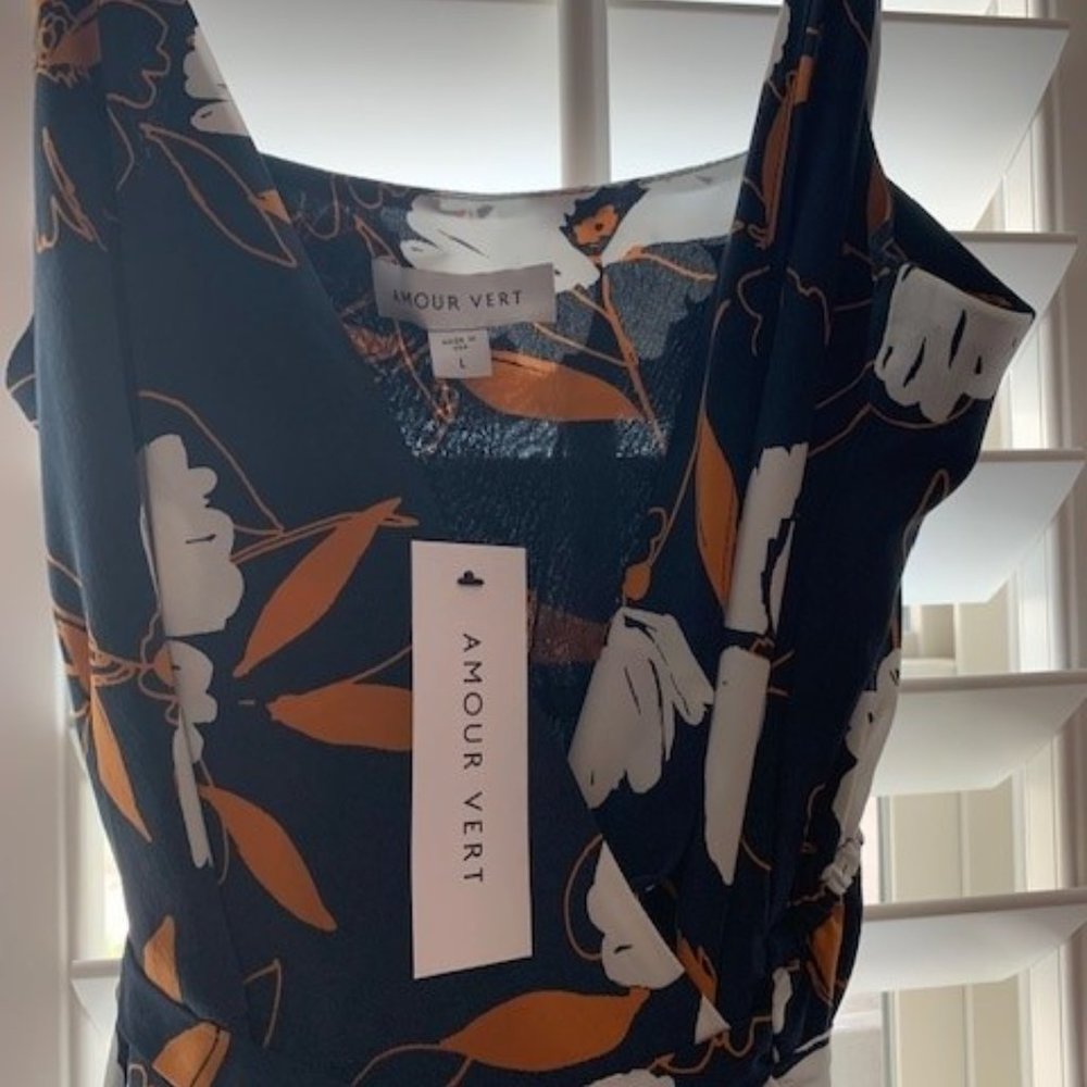 NWT - Amour Vert Silk Wrap Dress